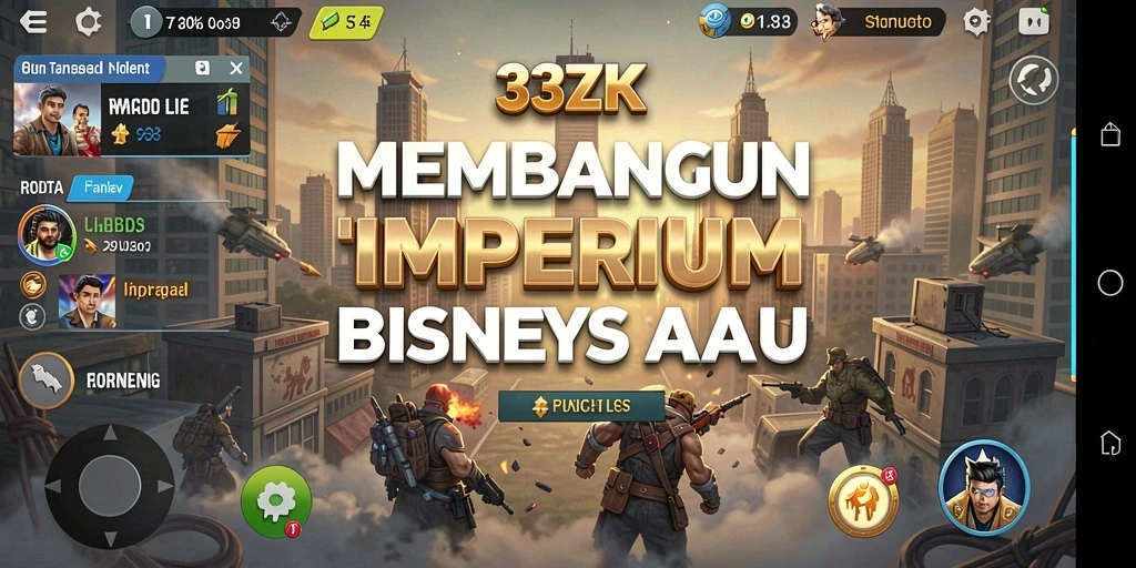 Tangkapan layar utama 33ZK menampilkan keseruan dalam membangun bisnis.