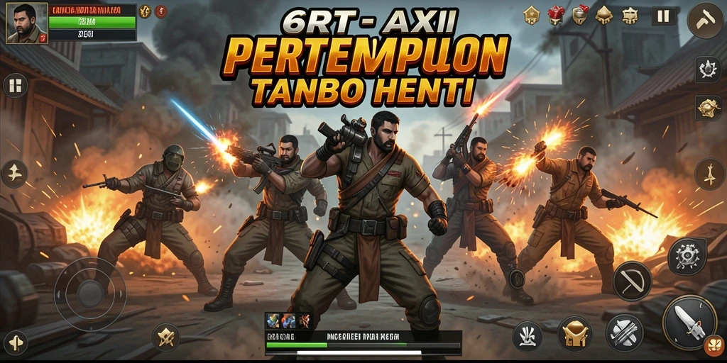 Tampilan gameplay aksi yang mendebarkan dari 6RT.