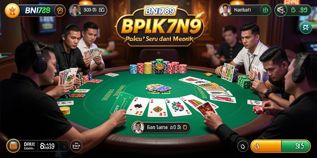 Tampilan gameplay BNI789 yang menarik dan kompetitif dalam permainan Poker.