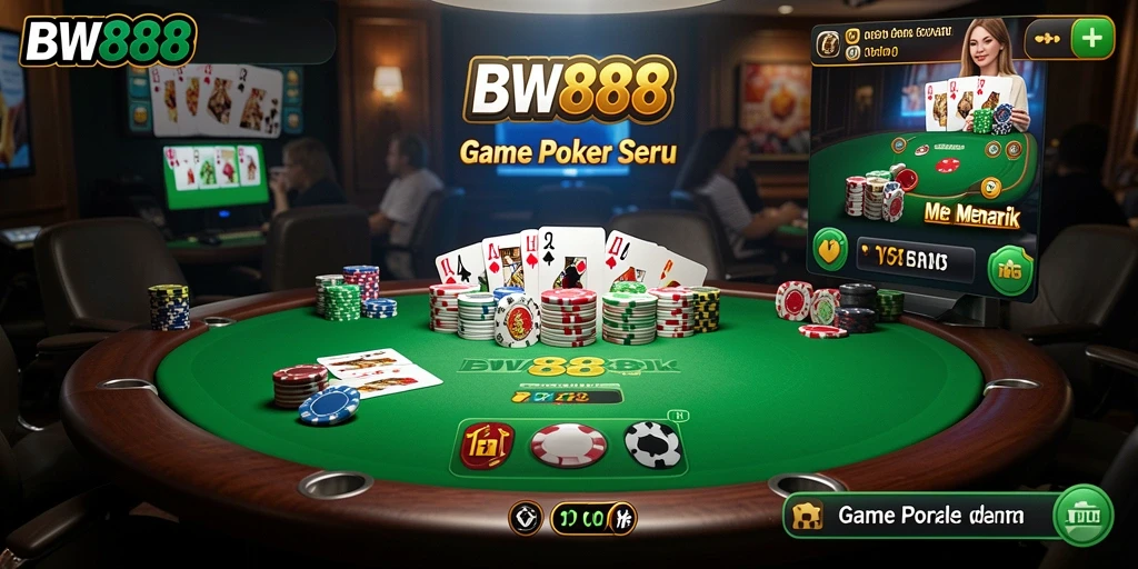 Tampilan gameplay BW888 yang menarik dan interaktif dalam permainan Poker.