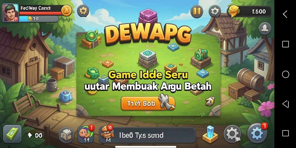 Tangkapan layar utama DEWAPG menampilkan aksi gameplay Idle yang menarik.