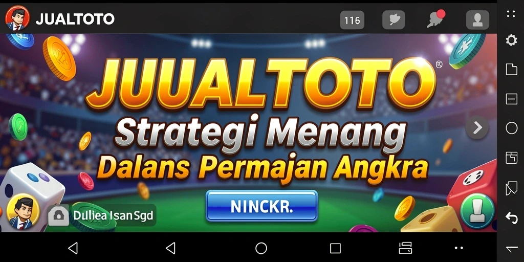 Screenshot gameplay <strong>JUALTOTO</strong> menampilkan strategi dan angka yang mendebarkan.