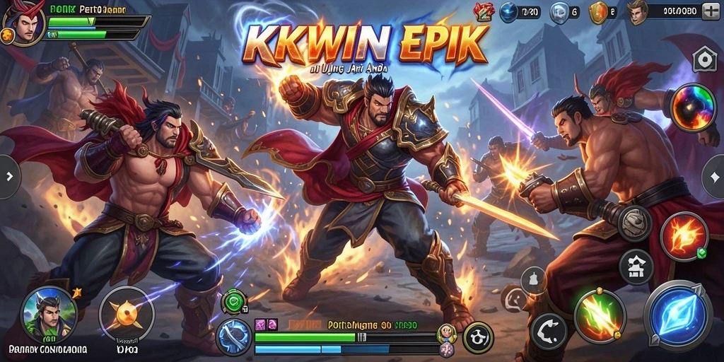 Tampilan gameplay seru dalam pertarungan Fighting.