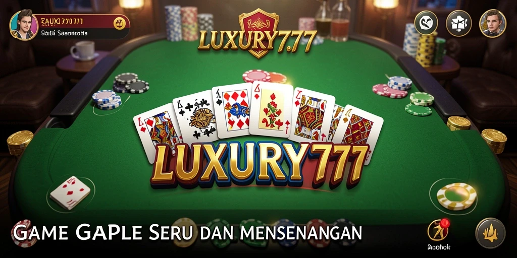 Tampilan gameplay seru LUXURY777 dalam bermain Gaple.