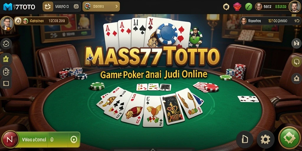Tangkapan layar menunjukkan momen seru saat bermain Poker di MAS77TOTO.