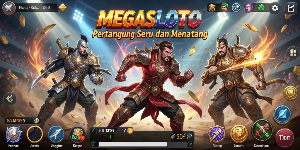 Tampilan aksi pertarungan seru di MEGASLOTO.