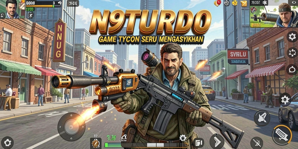 Tampilan utama gameplay N9TURBO yang seru dan penuh strategi.