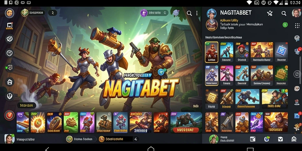 Tampilan antarmuka NAGITABET yang intuitif dan informatif.