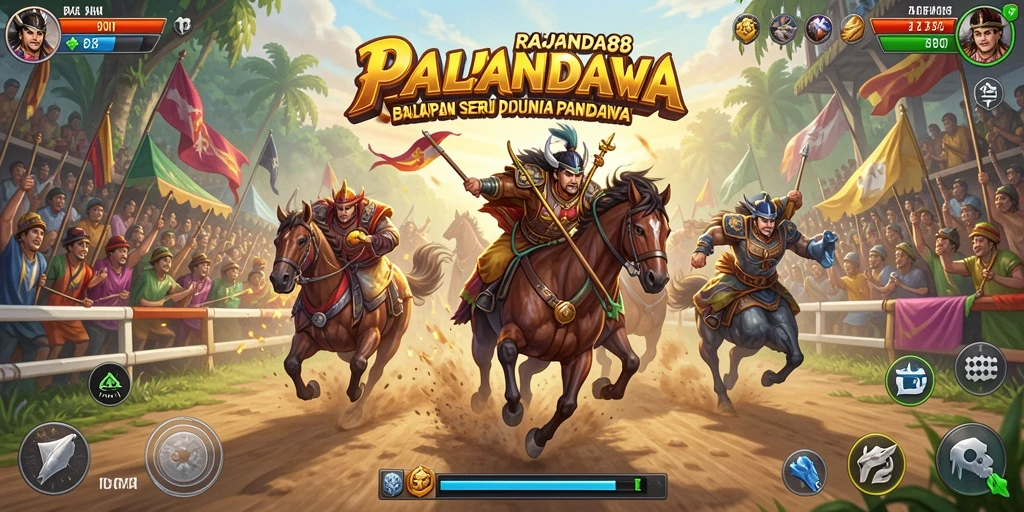 Tampilan menakjubkan dari gameplay RAJAPANDA88 saat balapan.