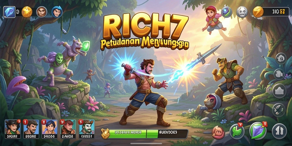 Tampilan gameplay RICH7 yang menegangkan dan penuh petualangan.