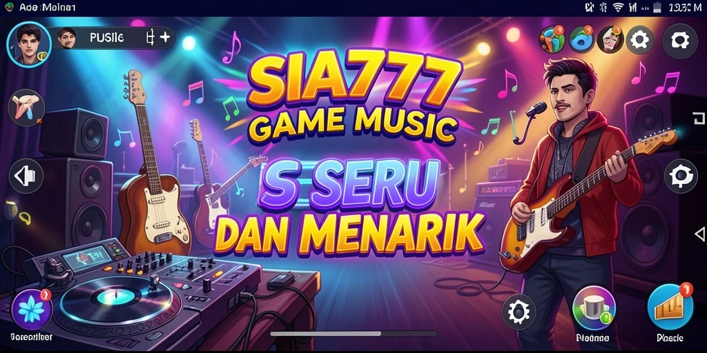 Tampilan gameplay seru dengan berbagai pilihan lagu menarik dari SIA777.